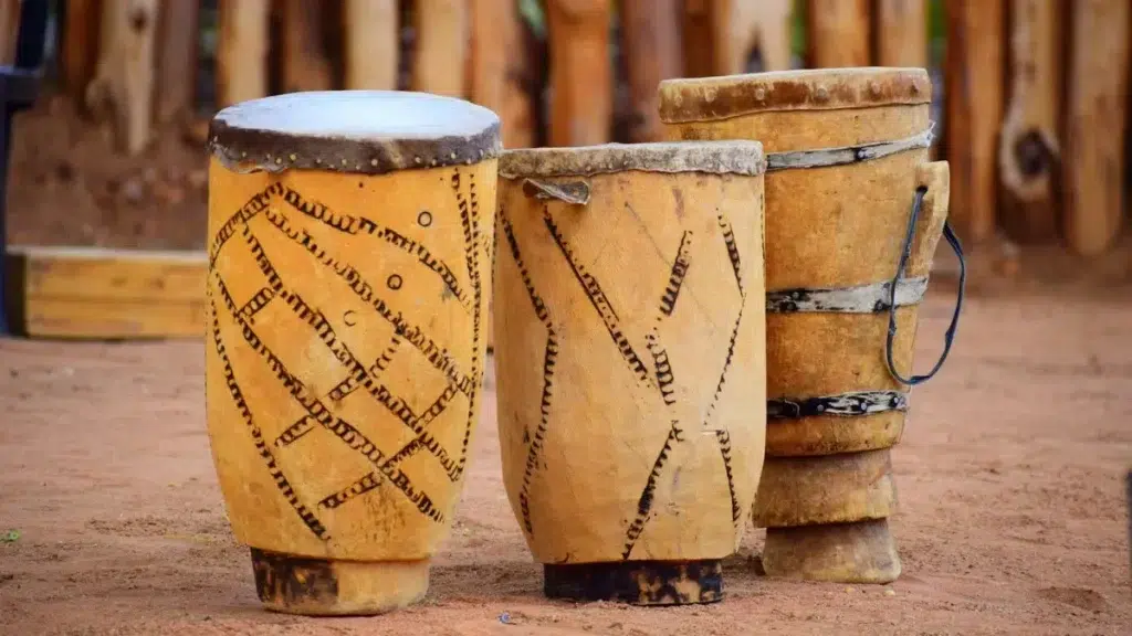 African Drums from Unsplash - https://unsplash.com/photos/brown-wooden-barrels-on-brown-sand-SPQ9KGO33i0  for Sound Therapy and African Drumming for Mental Clarity article