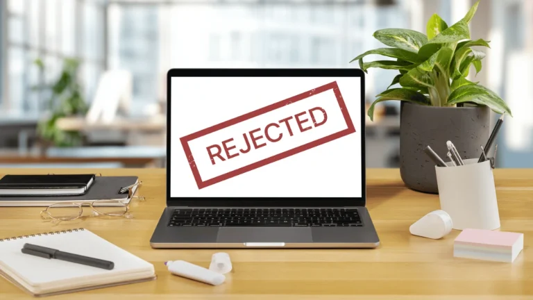 NSFAS Appeals: What to Do If Your Application is Rejected Rejected stamp on laptop screen