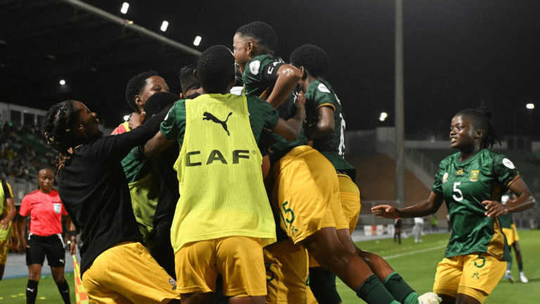 Banyana Banyana Secure WAFCON Quarter-Final Spot with Dominant Win Over Mali Banyana Banyana celebrate their 4-0 win over Mali in WAFCON 2025