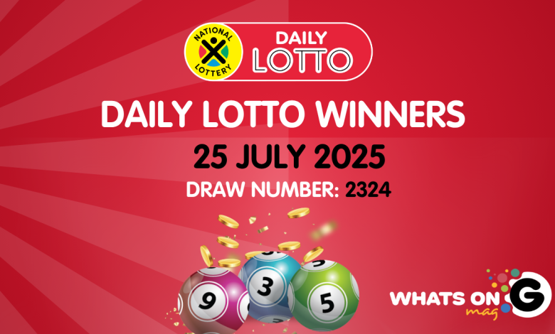 Congratulations to the Daily Lotto Winners for 25/07/2025
