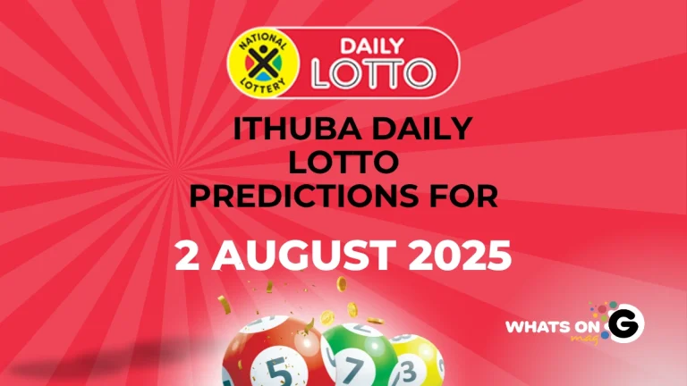 Ithuba Daily Lotto Predictions for 02/08/2025 Ithuba Daily Lotto Predictions for 02/08/2025