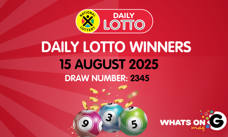 Congratulations to the Daily Lotto Winners for 15/08/2025