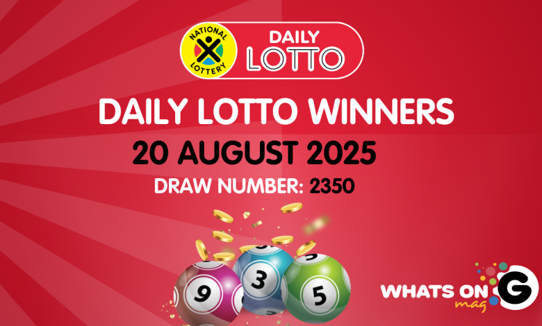 Congratulations to the Daily Lotto Winners for 20/08/2025