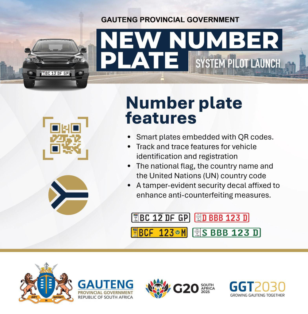Gauteng's New Number Plate - Gauteng Smart Number Plate