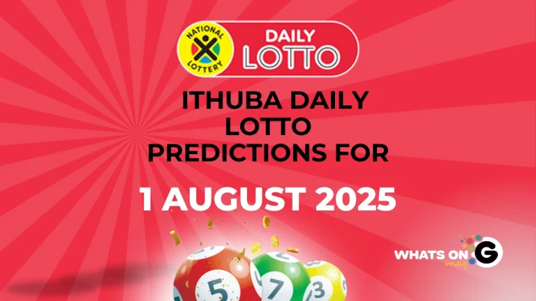Ithuba Daily Lotto Predictions for 01/08/2025 Ithuba Daily Lotto Predictions for 01/08/2024