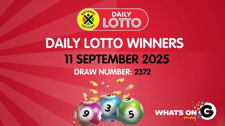 Congratulations to the Daily Lotto Winners for 11/09/2025 Congratulations to the Daily Lotto Winners for 11/09/2025