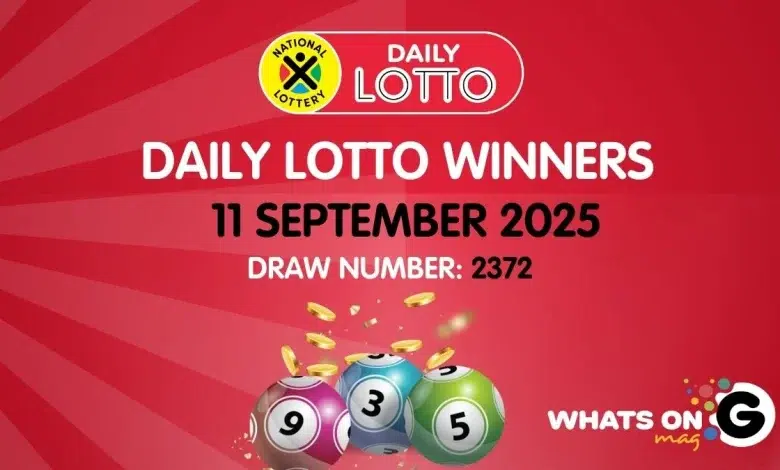 Congratulations to the Daily Lotto Winners for 11/09/2025