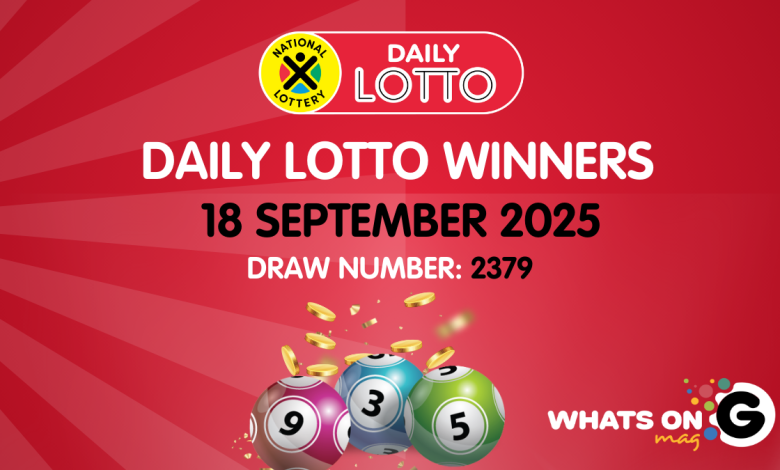 Congratulations to the Daily Lotto Winners for 18/09/2025