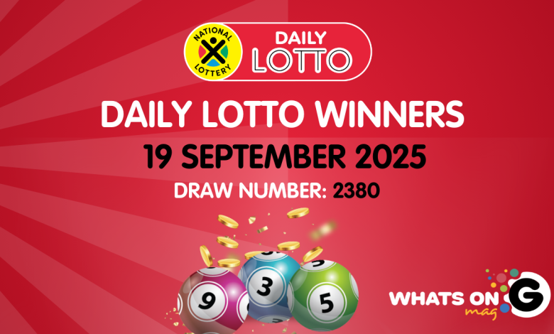 Congratulations to the Daily Lotto Winners for 19/09/2025