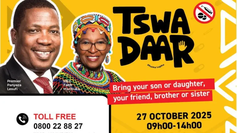 Panyaza Lesufi Leads Gauteng’s Tswa Daar Drive to End Substance Abuse Panyaza Lesufi Leads Gauteng’s Tswa Daar Drive to End Substance Abuse